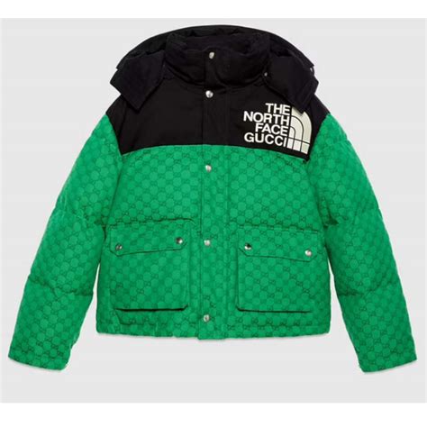 the north face gucci green suit|north face gucci giubbotto.